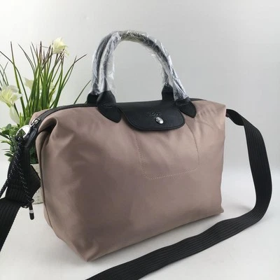 Longchamp Eco Friendly Camellia Pink M Nylon/leather From Japan