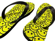 Smiley face Flip Retro Flops Funny Novelty Summer Shoes Footwear Thong Sandals