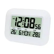 Silent LCD Digital Desk Clock Temp. Meter Clock Calender Alarm Wall Clock