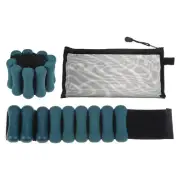 2x Adjustable Wrist Ankle Weight Application for Fitness Training 1Lb Each Green