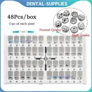 48Pcs Dental Kids Crown Primary Molar Teeth Crown Preformed Temporary Crowns