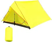 Ultralight Camping Tent Portable Shelter Two Person Backpacking Tent Yellow One Size