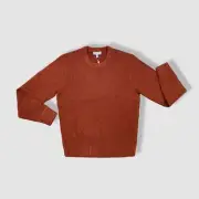 $395 Neiman Marcus Men's Red Wool/Cashmere Crewneck Pullover Sweater Size M