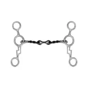 Showman Thunderbolt Stainless Steel JR Cowhorse Twisted Dog Bone Snaffle Bit