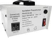 SD110-250W TORTECH 250W USA Stepdown Transformer 110V Dielectrically Isolated All Our Stepdowns Come with a 1 Year Money Back Warranty All Our Stepdowns Come with a 1 Year Money Back Warranty All