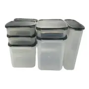 Tupperware Modular Mate Containers Black Set of 8