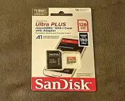 SanDisk Ultra Plus 128GB Micro SD Card Class 10, V10, 150MB/s, microSDXC, UHS-I