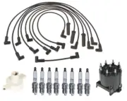ACDelco Ignition Kit Distributor Rotor Cap Wire Spark Plugs for Chevy Buick V8