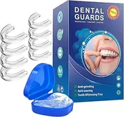 Mouth Guard for Teeth Grinding, Yakiter 8 Pack 2 Sizes Moldable Mouth Guard, Reusable Sleep Mouthguard Stops Bruxism, Teeth Clenching, Mouthguard with Storage Box for Sleep, Sport