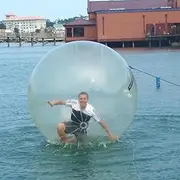 1.5M/1.8m/2m/2.2m/2.5m Dia Water Walking Ball with Electric Air Pump, Walk on Water Walking Ball Roll Ball Inflatable Zorb Ball Zipper, for Pool/Lake Clear Dancing Ball Water Roller Wheel 2M