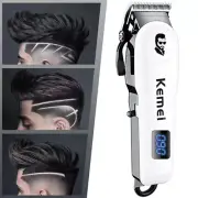 Kemei Men's Hair Clippers Electric Cordless Hair Trimmer Zero Gap HairCut Barber