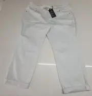 NWT Virtuelle TAKING SHAPE TS EasyFit HiTide White Stretch Denim Jeans ~ Size 18