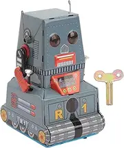XIASABA Collectible Windup Robot 11. 0×7. 0×6. Wind Up Robot Toy Tinplate Retro Clockwork Vintage Toy Photography Prop Decoration for Collection Xmas Birthday Party Gift Windup