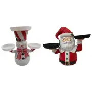 Santa Rack for Christmas Decorations Easy to Santa Holding Tray Christmas