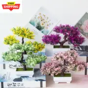 Artificial Plants Bonsai Small Tree Pot Fake Plant Flowers Potted Ornaments for