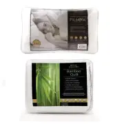 250GSM Bamboo Blend Quilt With 1100GSM King Size Hotel Pillow Bedding Set