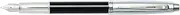 Sheaffer 100 Black Lacquer/Chrome Medium Nib Fountain Pen
