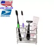 NEW Stainless Steel Bathroom Toothbrush Toothpaste Holder Razor Stand Househol