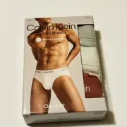 Calvin Klein Men’s XL 3-Pack Cotton Stretch Hip Briefs Classic CK Underwears New