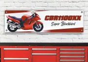 BR129C CBR1100XX RED INSPIRED WORKSHOP BANNER SIGN