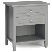 Warm Shaker Bedside Table - Fog Grey