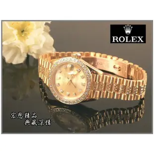 【宏恩典精品】【W2752】Rolex 勞力士 69178 女錶 datejust ~18K金 原廠錶殼錶帶 鑽石外框