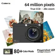 4K CCD Wifi Digital Camera 64MP Digital Video Camera with 2 Lens 2.83 Inch Touch Panel 28X Digital Zoom Built-in Flash Color Black