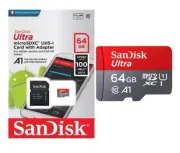 SanDisk 16/32/64/128 GB micro SD SDXC Card 100MB/s U Class 10 UHS-1 A1 + adaptor
