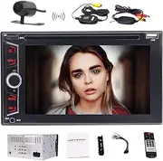 Eincar Double 2 Din DVD Player with 6.2 inch Capacitive Multi-Screen in Dash AM FM Radio Audio 1080P Video Player Support Bluetooth/Radio/USB/SD/Wireless Remote/Wireless Backup Camera