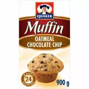 QUAKER MUFFIN MIX - OATMEAL CHOCOLATE CHIP 900g-2lbs - FRESH FROM CANADA