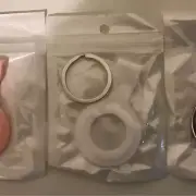 2 pack Apple AirTag soft silicone case holders for keychain cellphone