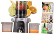 Cold Pressed Juicer Machines, 120w Quiet Masticating Juicer with 4.1’’ Grey
