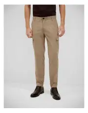 [Politix] Flannel Cargo Pant in Latte