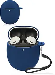 Protective cover for Google Pixel Buds Pro 2 Wireless Earbuds, Soft Silicone Case with lanyard - Kids Skin-friendly & Durable, Blue