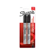 Sharpie Metal Permanent Marker Bullet Tip Black - Pack of 2