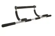 Portable Upper Body Workout Doorway Iron Pull-Up Bar - Professional Grade, Black