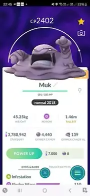 Muk ( Caught In 2018 ) Pokemon Trade Go