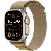 Apple Watch Ultra 2 49mm Natural Titanium Case GPS + Cellular Alpine Loop (Tan) [Large]
