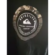 NWT Quicksilver Men’s Shirt Logo Camo Black Surf Beach Sz S CR6 EXCELLENT