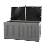 Lockable Outdoor Storage Container Box Dark Grey - 270L