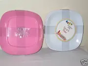 Backyard BBQ Pink Melamine Plate Serving Pool Outdoor Picnic Beach Square