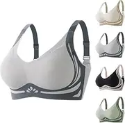 [GTWEPZ] Currentlye Brassier,Super Gather Bra Wireless Push-Up Bra,Lifting Anti-Sagging Wireless Push Up Bra (Blue,2XL)