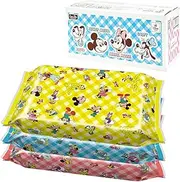 LEC Disney Pure Water 99% Pure Water, 60 Sheets x 20 Pieces (Mickey & Friends), 1200 Sheets/Moisturizing Ingredients (Tea Leaf Extract) Formulated/Additive-Free/Made in Japan