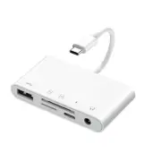 5-IN-1 USB-C Hub Adapter Converter Memory Card Reader for Micro SD SDXC CF SDHC