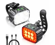Bike Light Set Super Bright,Bike USB Rechargeable LED Light,Bike Light for Night Riding,Bike Front and Tail
