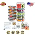 Premium 30oz Glass Meal Prep Containers - BPA-Free & Oven Safe for All Meals