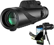 Monoculars for Adults | High Definition Monoculars for Adults | Portable Spotting Scope with Adjustable Smartphone Holder for Outdoor Hunting Hiking Camping
