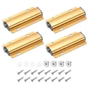 4Pack Push to Open Door Latch, Aluminum Alloy Magnetic Push Latches, Gold