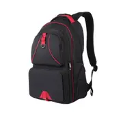 14W Foldable Solar Power Outdoor Canvas Dual Shoulders Laptop Backpack Usb Output: 5V 2.1A Max(Black)