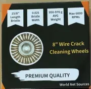 USA Made 8" Wire Crack Cleaning Wheels for Little Wonder Billy Goat HedgeHog